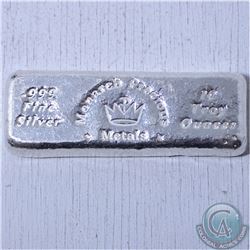 10 oz  Hand Poured Monarch Precious Metal .99 Fine Silver bar (Tax Exempt)