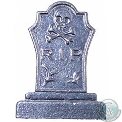 Limited Edition 5 oz  Monarch .999 Fine silver tombstone Bar with Skull (Tax Exempt)