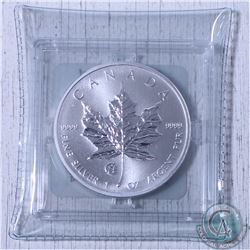 2014 Privy Mark F15 Canada $5 Silver Maple Leaf in original capsule from the Mint (lightly toned) Ta