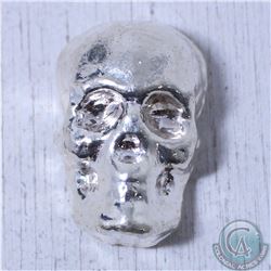 3oz. Monarch Hand Poured Skull .999 Silver