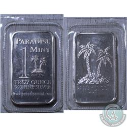 Paradise Mint Palms 1 oz .999 Fine Silver Art Bar (Tax Exempt)