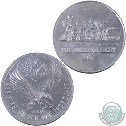 GSM The Highland Light railroad 1867 Train Eagle 1 oz 999 Fine Silver round (Tax Exempt)