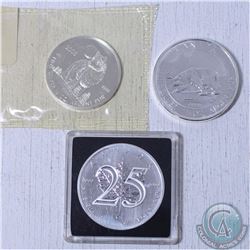 3 troy oz  of .9999 fine Silver. This lot includes the 2006 half ounce wolf,  2013 polar bear 1.5 oz