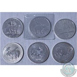 Lot of All 6x 2011-2013 Canada $5 Wildlife Series 1oz .9999 Fine Silver Coins. this lot includes the