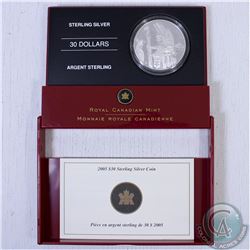 2005 Canada $30 Totem Pole Sterling Silver Coin. Comes encapsulated in the original Mint Display wit