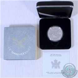 1997 Canada 10th Anniversary  Flying Silver Proof Loon Dollar. Coin capsule is scuffed however the c