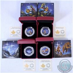 RCM Lot: 4x 2015 Canada $25 Star Charts Fine Silver Coins with all original Mint packaging. You will