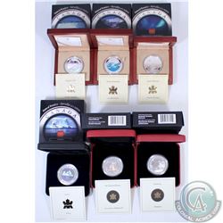 RCM Lot: The Complete Canada $20 Natural Wonders Fine Silver Coin Series (TAX Exempt). This lot incl