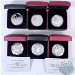 Lot of 6x  Canada $20 Silver Avaition Series coin. This lotincludes the following avaition coins: 19