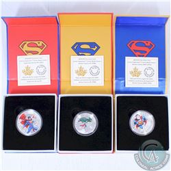 Lot of 3x 2014 Superman $10,$15 and 20 Fine silver coins. (Tax Exempt)This lot includes the followin