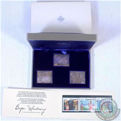 Set of Pure Silver Stamps issued by Canada Post, each weigh 16 grams, .999 Fine silver. Comes in ori