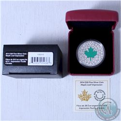 2014 Canada $20 Maple Leaf Impression (#2) Fine Silver Coin (TAX Exempt)