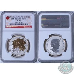 2014 Canada 1/2 oz.  Maple Leaf $4 Gilt-Reverse Proof NGC Certified PF 70 (Tax Exempt)