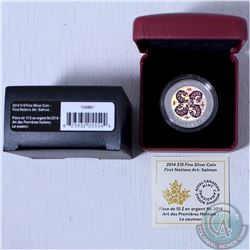 2014 Canada $10 Salmon First Nations Art Fine Silver Coin (TAX Exempt)