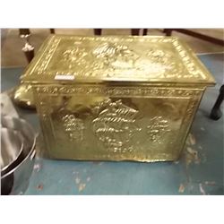 BRASS COVERED CHEST - KINDLING BOX