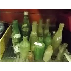 LOT OF VINTAGE GLASS BOTTLES