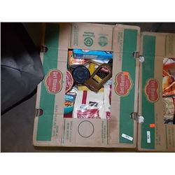 APPLE BOX OF MISC FOOD ITEMS