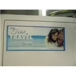 VACATION PACKAGE OF YOUR CHOICE OF 20 DESTINATIONS - Ticket to travel Package - INCLUDES COMPANION A