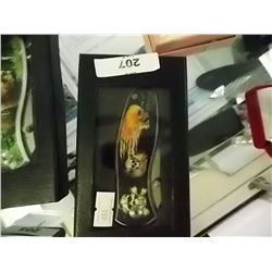 NEW KNIFE WITH SKULLS "METALLICA PANTERA"