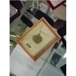 NECKLACE - 3D HEART PENDANT WITH .85CT(20 PC) AMET