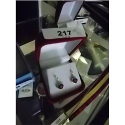 EARRINGS - NEW RUBY AND DIAMOND DANGLE DESIGN - PR