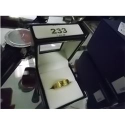 RING - GOLD OVER SILVER WITH CUT THROUGH DESIGN - SZ 7½ - TAGGED $$140