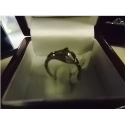 RING - LEAF DESIGN - STAMPED 925 - SZ 8 - TAGGED $69.99