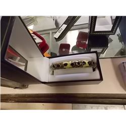 BRACELET - HINGED LEOPARD DESIGN BRACELET  - GOLD FINISH - TAGGED $130