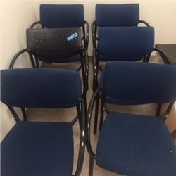 6 waiting room chairs blue