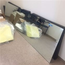 10 feet long x 32  mirror plus miscellaneous boxs