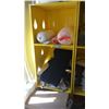 Image 1 : Yellow storage cabinet with contents