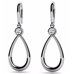 White Gold Dangle Earrings