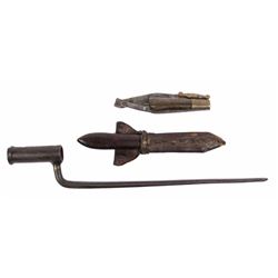Lot of Two Knives and a Socket Bayonet