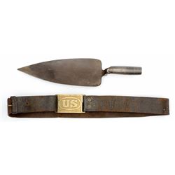 US Trowel Bayonet and Indian Wars Belt and Buckle
