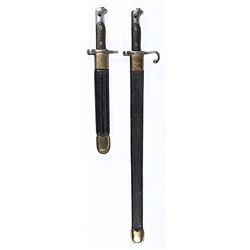 Italian Bayonets With Scabbards Lot of Two