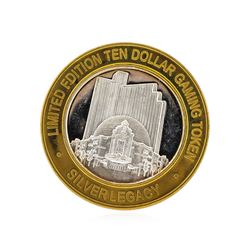 .999 Silver Silver Legacy Reno, Nevada $10 Casino Gaming Token Limited Edition