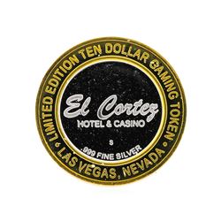 .999 Silver El Cortez Las Vegas, Nevada $10 Casino Gaming Token Limited Edition