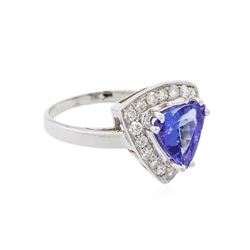 14KT White Gold 1.89ct Tanzanite and Diamond Ring