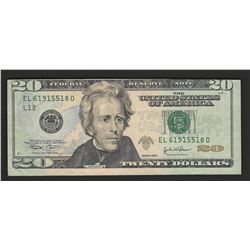 2004 $20 Federal Reserve Note Misalignment ERROR