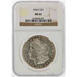 1904-S $1 Morgan Silver Dollar Coin NGC Graded MS62