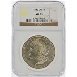 1886-O $1 Morgan Silver Dollar Coin NGC Graded MS63