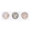Image 2 : Set of (3) 1890-S $1 Morgan Silver Dollar Coins