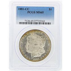 1881-CC $1 Morgan Silver Dollar PCGS Graded MS65