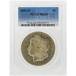 1892-O $1 Morgan Silver Dollar Coin PCGS Graded MS65