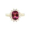 Image 2 : 14KT Yellow Gold 1.95ct Pink Tourmaline and Diamond Ring