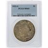 Image 1 : 1922-S $1 Peace Silver Dollar Coin PCGS Graded MS65