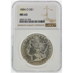 1884-O $1 Morgan Silver Dollar NGC Graded MS63