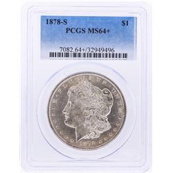 1878-S $1 Morgan Silver Dollar Coin PCGS MS64+