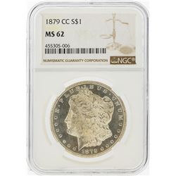 1879-CC $1 Morgan Silver Dollar NGC Graded MS62