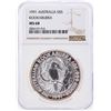 Image 1 : 1991 $5 Australia Kookaburra Silver Coin NGC MS68